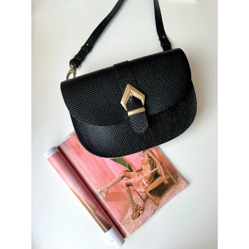 Beach et Bar - Golden Arrow Black Leather Bag - Christmas 2022